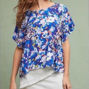 Anthropologie Floral Summer Top